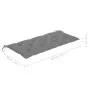 Banco Batavia de teca maciza con cojín gris 120 cm de , Bancos de jardín - Ref: Foro24-3062170, Precio: 229,09 €, Descuento: %