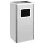 Papelera con cenicero de acero inoxidable 45 L de vidaXL, Cubos de la basura y papeleras - Ref: Foro24-51092, Precio: 92,43 €...