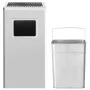 Papelera con cenicero de acero inoxidable 45 L de vidaXL, Cubos de la basura y papeleras - Ref: Foro24-51092, Precio: 92,43 €...