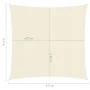 Toldo de vela crema HDPE 160 g/m² 4,5x4,5 m de , Sombrillas - Ref: Foro24-311167, Precio: 45,35 €, Descuento: %