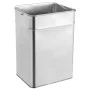 Papelera con cenicero de acero inoxidable 45 L de vidaXL, Cubos de la basura y papeleras - Ref: Foro24-51092, Precio: 92,43 €...