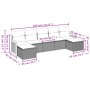 Set de sofás de jardín 7 piezas con cojines ratán PE gris de , Conjuntos de jardín - Ref: Foro24-3227915, Precio: 380,33 €, D...