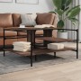 Mesa de centro madera ingeniería roble marrón 100x100x48,5 cm de , Mesas de centro - Ref: Foro24-842315, Precio: 80,76 €, Des...