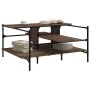 Mesa de centro madera ingeniería roble marrón 100x100x48,5 cm de , Mesas de centro - Ref: Foro24-842315, Precio: 79,74 €, Des...