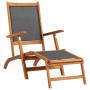 Tumbona de exterior de mandera maciza acacia y textileno de vidaXL, Tumbonas - Ref: Foro24-45958, Precio: 98,52 €, Descuento: %