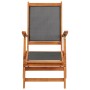 Tumbona de exterior de mandera maciza acacia y textileno de vidaXL, Tumbonas - Ref: Foro24-45958, Precio: 98,52 €, Descuento: %
