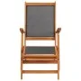 Tumbona de exterior de mandera maciza acacia y textileno de vidaXL, Tumbonas - Ref: Foro24-45958, Precio: 98,41 €, Descuento: %