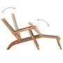 Tumbona de exterior de mandera maciza acacia y textileno de vidaXL, Tumbonas - Ref: Foro24-45958, Precio: 98,41 €, Descuento: %