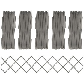 Vallas enrejado 5 uds madera maciza de abeto gris 180x30 cm de , Paneles de vallas - Ref: Foro24-316423, Precio: 29,75 €, Des...