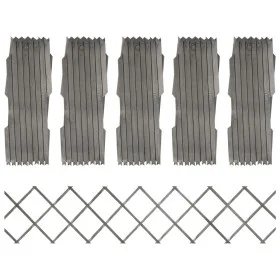 Vallas enrejado 5 uds madera maciza de abeto gris 180x30 cm by , fence panels - Ref: Foro24-316423, Price: 27,62 €, Discount: %