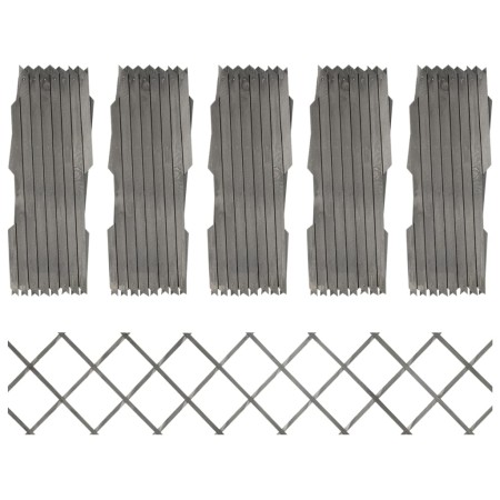 Vallas enrejado 5 uds madera maciza de abeto gris 180x30 cm de , Paneles de vallas - Ref: Foro24-316423, Precio: 29,75 €, Des...