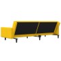 Sofá cama de 2 plazas con dos almohadas terciopelo amarillo de , Sofás - Ref: Foro24-375822, Precio: 274,44 €, Descuento: %