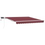 Toldo retráctil manual con luces LED burdeos 300x250 cm en Toldos | Comprar online en Foru.es