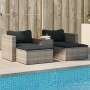 Set sofás jardín y cojines 5 pzas ratán sintético acacia gris de , Sofás de exterior - Ref: Foro24-365726, Precio: 321,35 €, ...