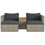 Set sofás jardín y cojines 5 pzas ratán sintético acacia gris de , Sofás de exterior - Ref: Foro24-365726, Precio: 321,35 €, ...