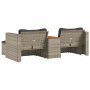 Set sofás jardín y cojines 5 pzas ratán sintético acacia gris de , Sofás de exterior - Ref: Foro24-365726, Precio: 321,35 €, ...