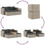 Set sofás jardín y cojines 5 pzas ratán sintético acacia gris de , Sofás de exterior - Ref: Foro24-365726, Precio: 321,35 €, ...