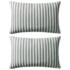 Cojines para exterior a rayas 60x40 cm gris 2 unidades de , Cojines - Ref: Foro24-132311, Precio: 35,07 €, Descuento: %