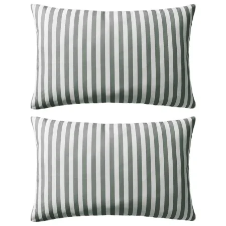 Cojines para exterior a rayas 60x40 cm gris 2 unidades de , Cojines - Ref: Foro24-132311, Precio: 35,07 €, Descuento: %
