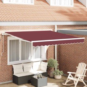 Toldo retráctil automático burdeos 300x250 cm en Toldos | Comprar online en Foru.es