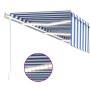 Toldo automático persiana LED sensor de viento azul blanco 6x3m de , Toldos - Ref: Foro24-3069371, Precio: 917,29 €, Descuent...