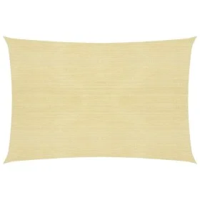 Beige HDPE sail awning 160 g/m² 5x7 m by , Umbrellas - Ref: Foro24-311137, Price: 69,42 €, Discount: %