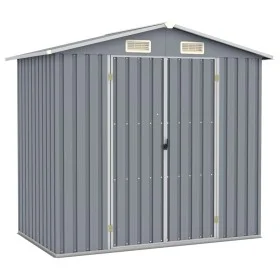 Cobertizo de jardín acero galvanizado gris 205x129x183 cm de vidaXL, Cobertizos - Ref: Foro24-46298, Precio: 251,17 €, Descue...