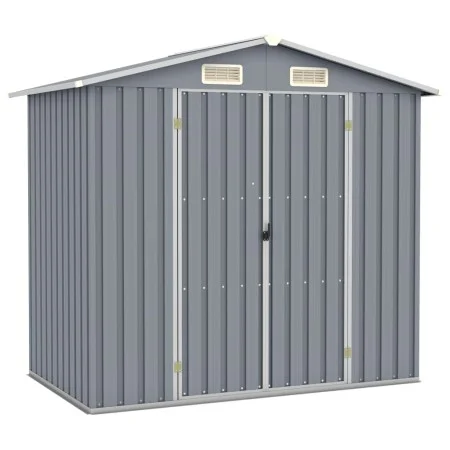 Cobertizo de jardín acero galvanizado gris 205x129x183 cm de vidaXL, Cobertizos - Ref: Foro24-46298, Precio: 251,17 €, Descue...