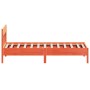 Estructura cama con cabecero madera pino marrón cera 90x190 cm de , Camas y somieres - Ref: Foro24-842677, Precio: 91,15 €, D...