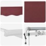 Toldo retráctil automático burdeos 300x250 cm en Toldos | Comprar online en Foru.es