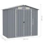 Cobertizo de jardín acero galvanizado gris 205x129x183 cm de vidaXL, Cobertizos - Ref: Foro24-46298, Precio: 251,17 €, Descue...