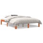 Estructura de cama madera maciza pino marrón cera 120x190 cm de , Camas y somieres - Ref: Foro24-844165, Precio: 99,93 €, Des...