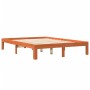 Estructura de cama madera maciza pino marrón cera 120x190 cm de , Camas y somieres - Ref: Foro24-844165, Precio: 99,93 €, Des...