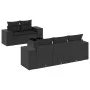 6-piece garden sofa set and black synthetic rattan cushions by , Modular outdoor sofas - Ref: Foro24-3222294, Price: 532,62 €...
