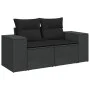 6-piece garden sofa set and black synthetic rattan cushions by , Modular outdoor sofas - Ref: Foro24-3222294, Price: 532,62 €...