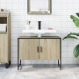 Armario lavabo baño madera ingeniería roble Sonoma 80x33x60 cm de , Tocadores - Ref: Foro24-842462, Precio: 55,01 €, Descuent...
