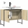 Armario lavabo baño madera ingeniería roble Sonoma 80x33x60 cm de , Tocadores - Ref: Foro24-842462, Precio: 55,01 €, Descuent...