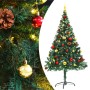 Árbol de Navidad artificial con luces y bolas verde 150 cm en Decoración Festiva y Estacional | Comprar online en Foru.es