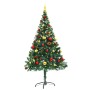 Árbol de Navidad artificial con luces y bolas verde 150 cm en Decoración Festiva y Estacional | Comprar online en Foru.es