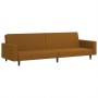 Sofá cama de 2 plazas terciopelo marrón de , Sofás - Ref: Foro24-375945, Precio: 268,52 €, Descuento: %