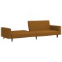 Sofá cama de 2 plazas terciopelo marrón de , Sofás - Ref: Foro24-375945, Precio: 268,52 €, Descuento: %