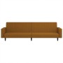 Sofá cama de 2 plazas terciopelo marrón de , Sofás - Ref: Foro24-375945, Precio: 268,52 €, Descuento: %