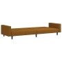 Sofá cama de 2 plazas terciopelo marrón de , Sofás - Ref: Foro24-375945, Precio: 268,52 €, Descuento: %