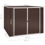 Cobertizo de jardín acero galvanizado marrón 195x198x159 cm de vidaXL, Cobertizos - Ref: Foro24-46256, Precio: 256,01 €, Desc...