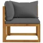 Garden furniture and cushions set 5 pieces solid acacia wood by vidaXL, Garden sets - Ref: Foro24-45914, Price: 495,34 €, Dis...