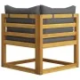 Garden furniture and cushions set 5 pieces solid acacia wood by vidaXL, Garden sets - Ref: Foro24-45914, Price: 495,34 €, Dis...