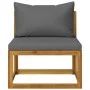 Garden furniture and cushions set 5 pieces solid acacia wood by vidaXL, Garden sets - Ref: Foro24-45914, Price: 495,34 €, Dis...