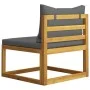 Garden furniture and cushions set 5 pieces solid acacia wood by vidaXL, Garden sets - Ref: Foro24-45914, Price: 495,34 €, Dis...