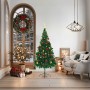 Árbol de Navidad preiluminado con luces y bolas verde 180 cm en Decoración Festiva y Estacional | Comprar online en Foru.es