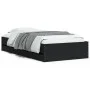 Cama con cajones madera de ingeniería negra 75x190 cm de , Camas y somieres - Ref: Foro24-3207330, Precio: 128,03 €, Descuent...
